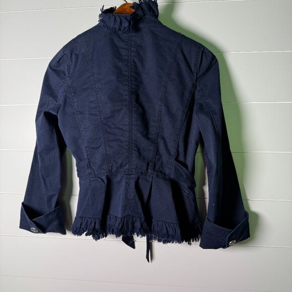 Ann Taylor Loft Jacket, Navy, Size 2 Cotton & Spandex Blend - Picture 7 of 11